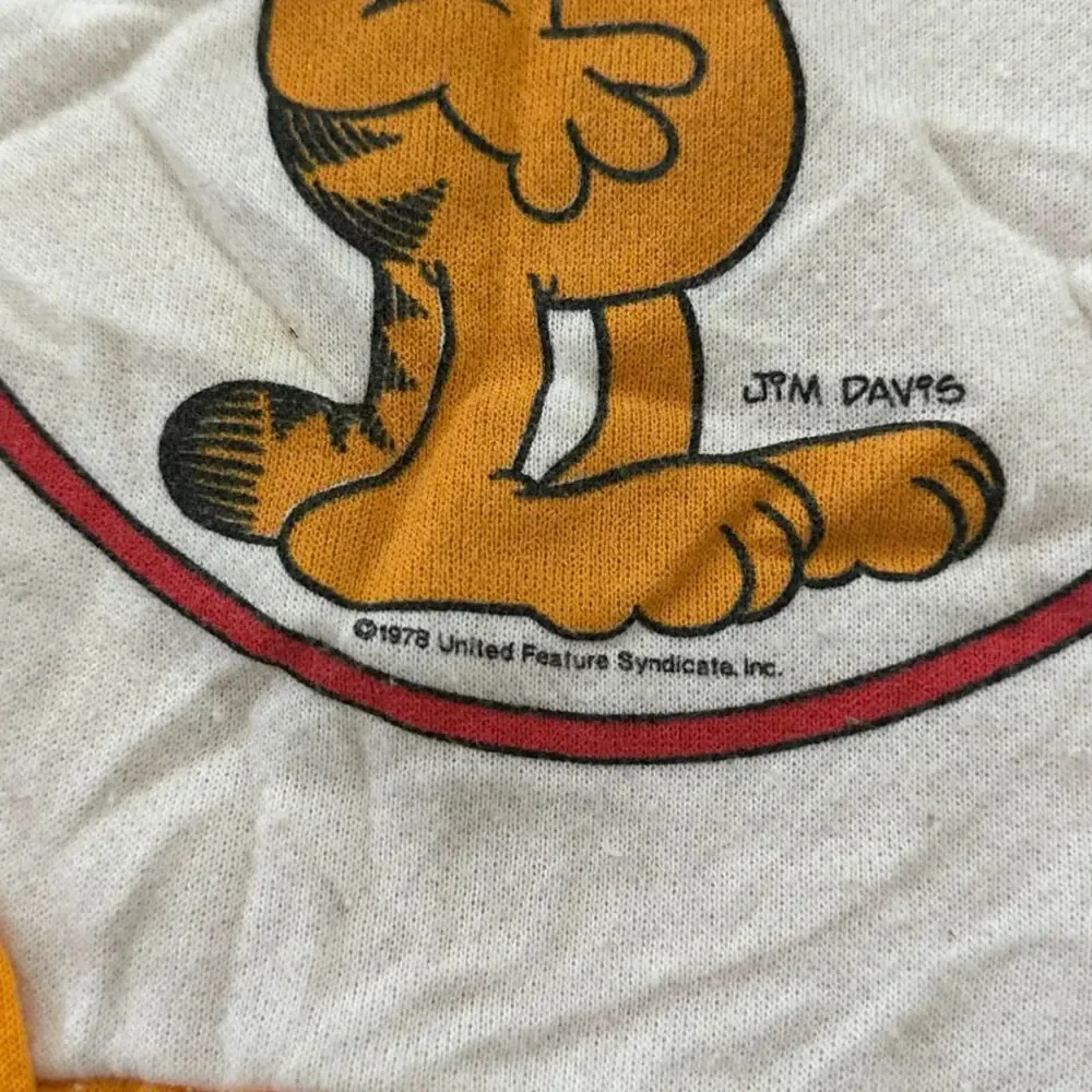 Vintage 70s Garfield Another Day In Texas Sweatshirt Size S ADULT
